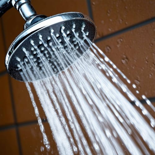 Cleaning shower head
