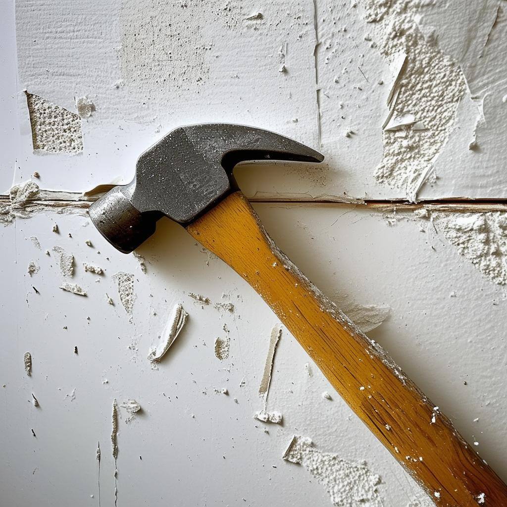 hammer and drywall
