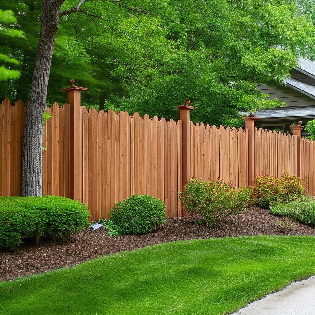 wood fence at home